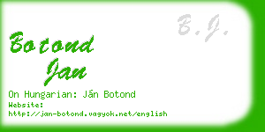 botond jan business card